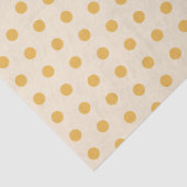 Yellow Ivory Cream Beige Polka Dots Tissuepapier (Detail)