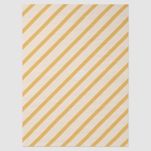 Yellow Ivory Cream Beige Stripes  Tissuepapier (Voorkant)