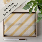 Yellow Ivory Cream Beige Stripes  Tissuepapier