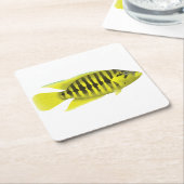 Yellow Jacket Cichlid Kartonnen Onderzetters (Schuin)