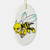 Yellow Jacket Hornet Keramisch Ornament (Rechts)