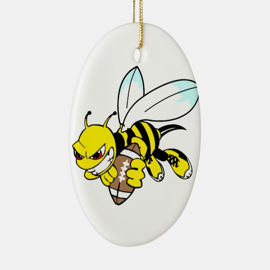Yellow Jacket Hornet Keramisch Ornament (Rechts)