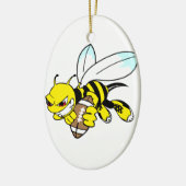 Yellow Jacket Hornet Keramisch Ornament (Links)