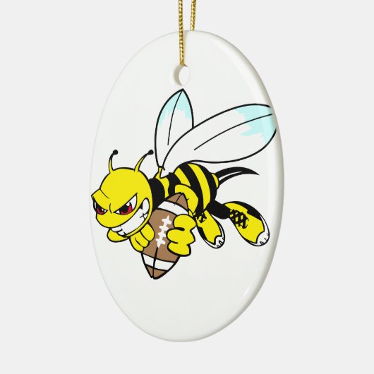Yellow Jacket Hornet Keramisch Ornament (Links)