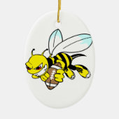 Yellow Jacket Hornet Keramisch Ornament (Voorkant)