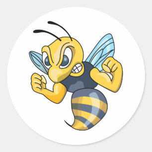 YELLOW JACKET HORNET RONDE STICKER