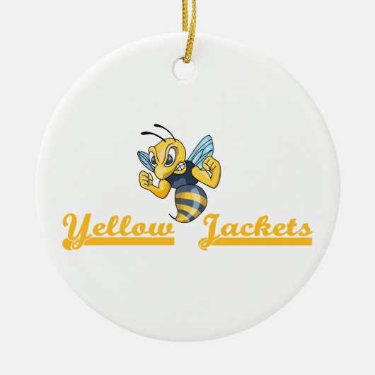 YELLOW JACKETS KERAMISCH ORNAMENT (Voorkant)
