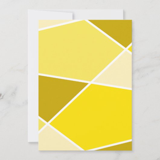Yellow JanaiCreates Color Collection Invitation Kaart (Voorkant)