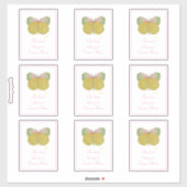 Yellow June Butterfly Bookplaat Sticker (Vel)