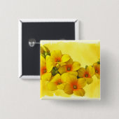 Yellow Kalanchoe - Succulent Sunshine Vierkante Button 5,1 Cm (Voorkant /achterkant)
