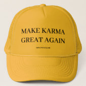 Yellow karma hat trucker pet (Voorkant)