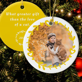 Yellow Kerstmis foto Ornament