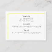 Yellow Keyboard Information Technology Visitekaartje (Achterkant)