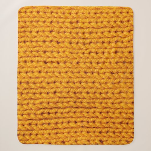 Yellow knitted wool texture background pattern wit sherpa deken (Voorkant)