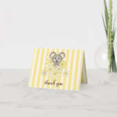 Yellow Koala Baby shower / Verjaardag Dank u kaart (Voorkant)