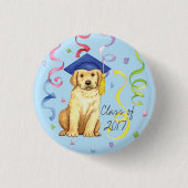 Yellow Lab Afstuderen Ronde Button 3,2 Cm (Voorkant)
