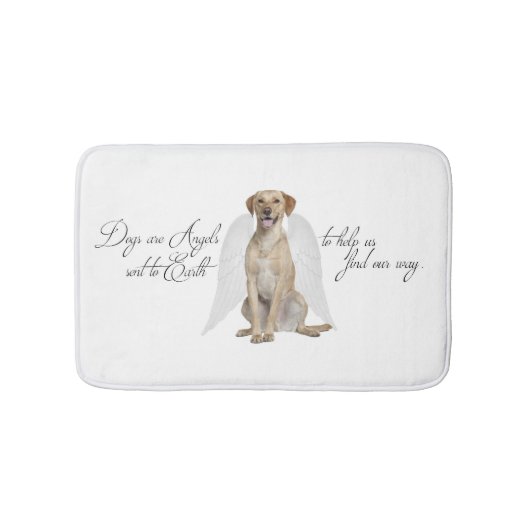 Yellow Lab Angel Bathmat Badmat (Voorkant)