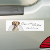 Yellow Lab Angel Bumpersticker (Op auto)