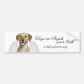 Yellow Lab Angel Bumpersticker (Voorkant)