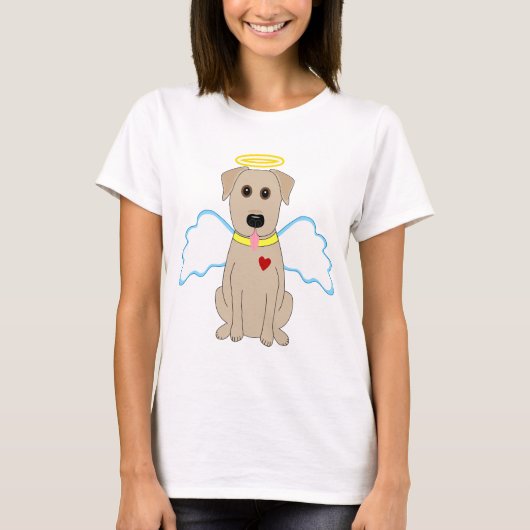 Yellow Lab Angel Dog T-shirt (Voorkant)