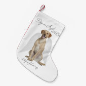 Yellow Lab Angel-kerststop Kleine Kerstsok (Voorkant (Hangend))