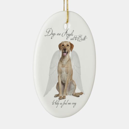 Yellow Lab Angel Ornament (Rechts)