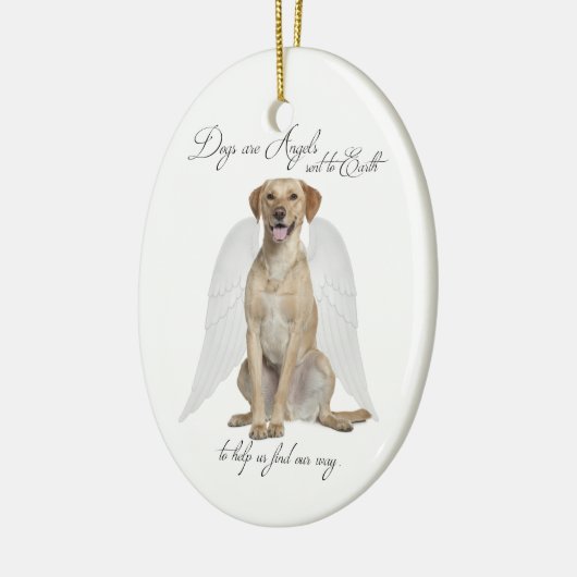 Yellow Lab Angel Ornament (Links)