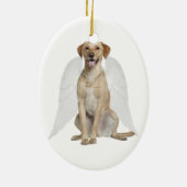 Yellow Lab Angel Ornament (Achterkant)