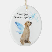 Yellow Lab Angel Pet Dog-kerstgedenkteken Keramisch Ornament (Rechts)