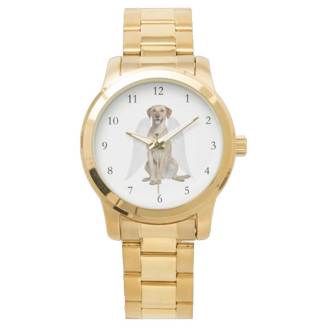 Yellow Lab Angel Watch Horloge (Voorkant)