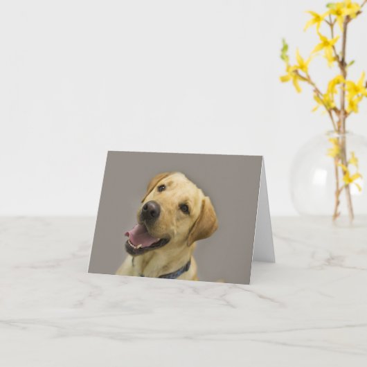 Yellow Lab Blank Note-Kaart Kaart (Gele Bloem)