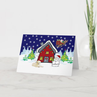 Yellow Lab Country Christmas Feestdagen Kaart