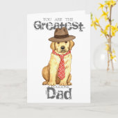 Yellow Lab Dad Kaart (Gele Bloem)