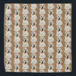 Yellow Lab Dog Bandana<br><div class="desc">Deze bandana kenmerkt een reproductie van mijn originele pasteltekening van een geel laboratorium.</div>