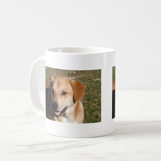 Yellow Lab Dog Koffiemok (Voorkant links)