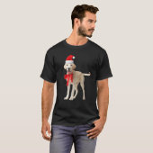 Yellow Lab Dog Santa Costume Christmas Labrador Re T-shirt (Voorkant volledig)