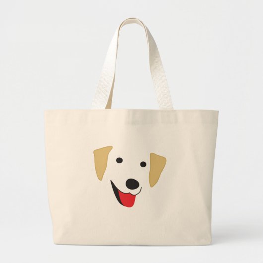 Yellow Lab Face Grote Tote Bag (Voorkant)