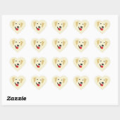Yellow Lab Face Hart Sticker (Vel)
