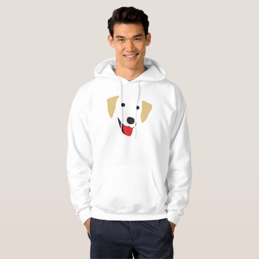 Yellow Lab Face Hoodie (Voorkant volledig)
