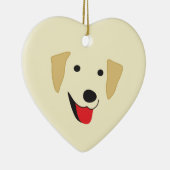 Yellow Lab Face Keramisch Ornament (Rechts)