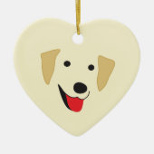 Yellow Lab Face Keramisch Ornament (Voorkant)