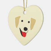 Yellow Lab Face Keramisch Ornament (Links)