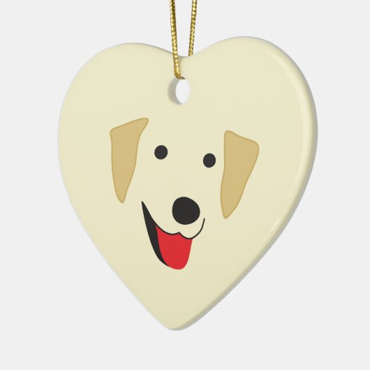 Yellow Lab Face Keramisch Ornament (Links)
