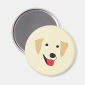 Yellow Lab Face Magneet (Voorkant / Achterkant)