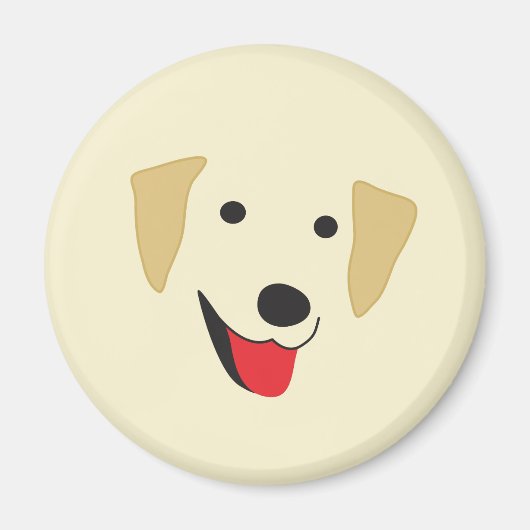 Yellow Lab Face Magneet (Voorkant)