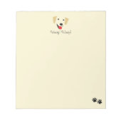 Yellow Lab Face Notitieblok (Voorkant)