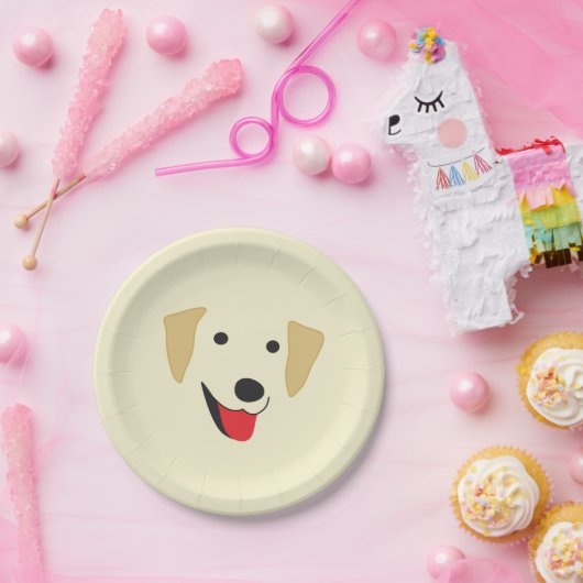 Yellow Lab Face Papieren Bordje (Feest)
