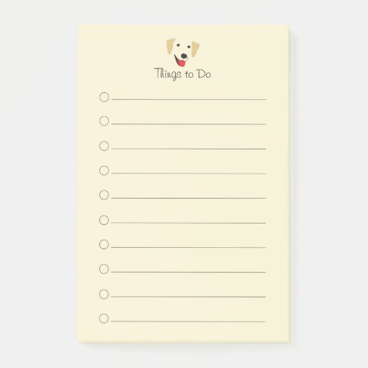 Yellow Lab Face Post-it® Notes (Voorkant)