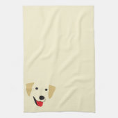 Yellow Lab Face Theedoek (Verticaal)