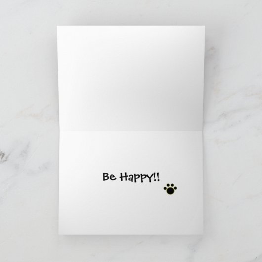 Yellow Lab Friendly Cartoon Labrador Kaart (Binnen)